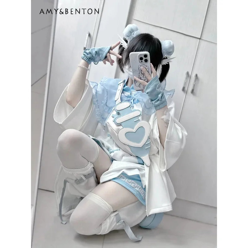 

25COSHarajuku Subculture Sweet Patchwork Crossbody Bags Japanese Cute Animation All-Match Bags for Girls Street Y2K Hand Bags