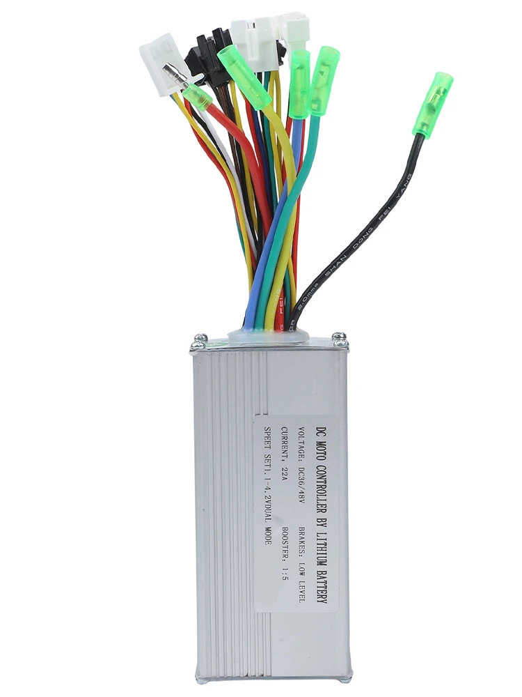 500W Hub Motor E-bike Controller Brushless Hub Motor Compact Lightweight Design 22A Maximum Current Low Level Brake Input