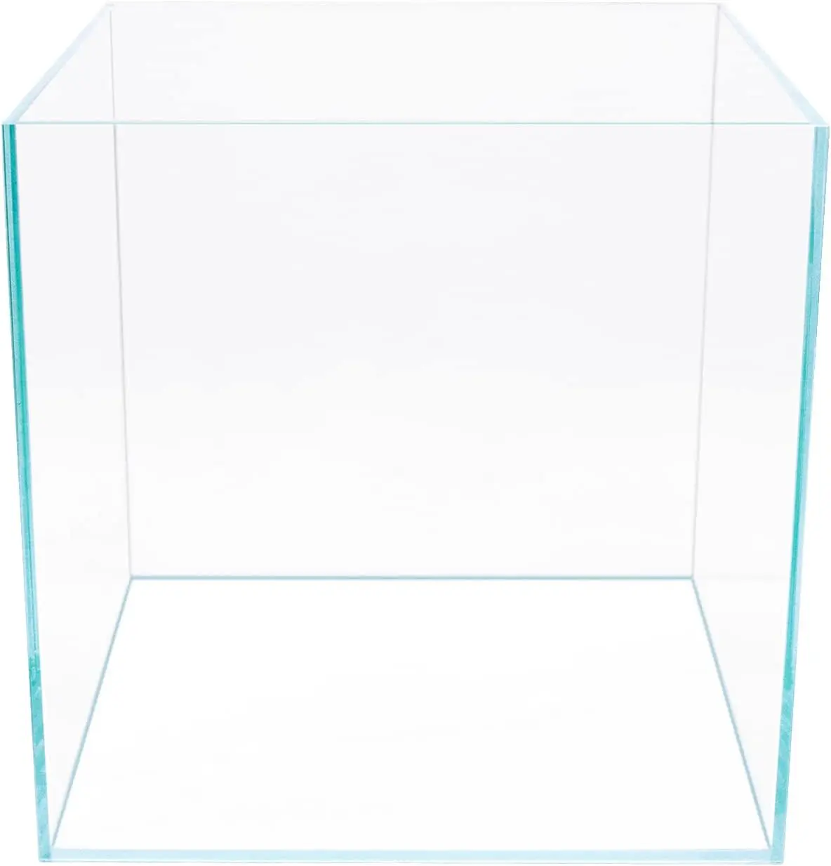 

7 Gallon Ultra Clear Rimless Low Iron Glass Cube Aquarium Tank with Black Leveling Mat, 30x30x30cm, 5mm Thick