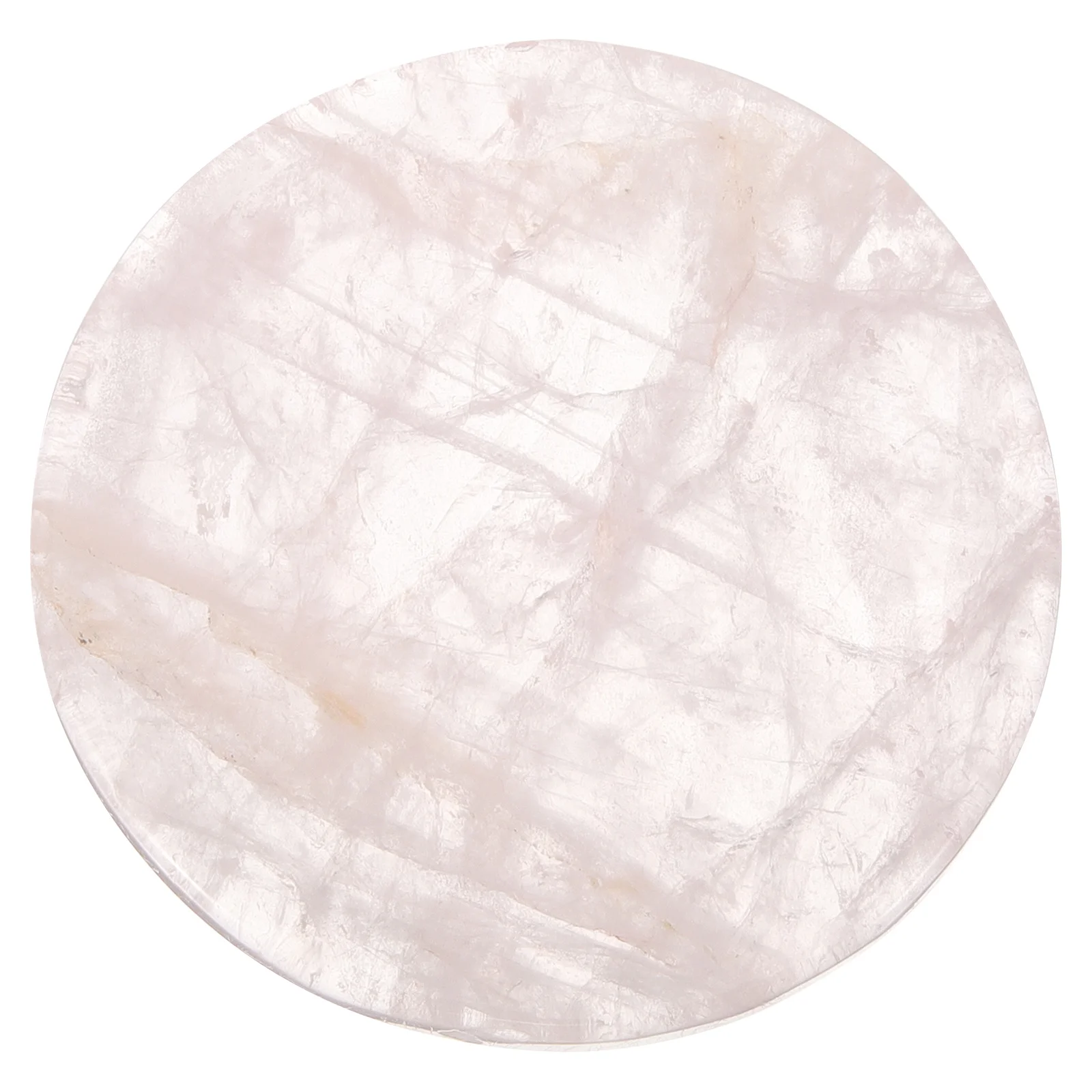 

Natural Crystal Coffee Coaster Round Elegant Cup Mat Heat Insulation Decorative Table Coasters for Home Office
