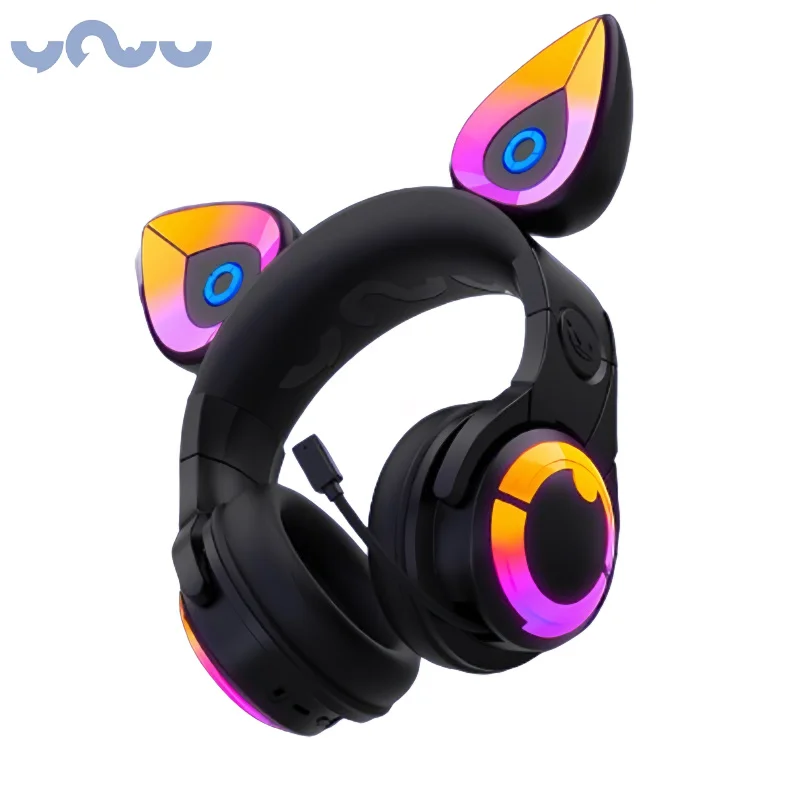 

YOWU Glory Of The King Wireless Bluetooth Angela Co-Branded Head Mounted Headset Limited Customized Cat Ear Music Box Headphone