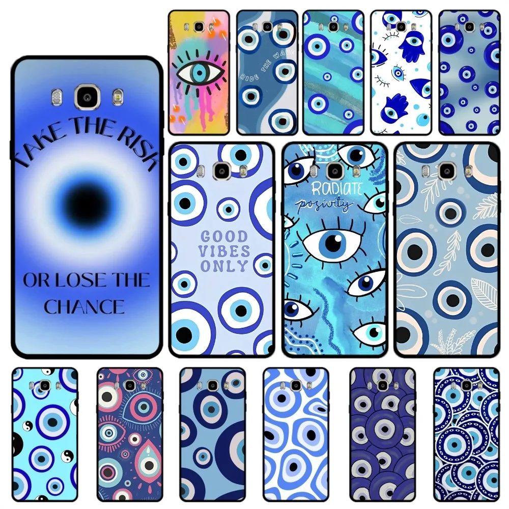 Blue Lucky Eyes Phone Case For Samsung J 7 plus 7core J7 neo J6 plus prime J6 J4 J5 Mobile Cover