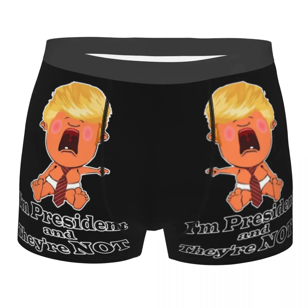 

Donald Trump Cartoon Men's Boxer Briefs, Highly Breathable Underwear,Top Quality 3D Print Shorts Gift Idea