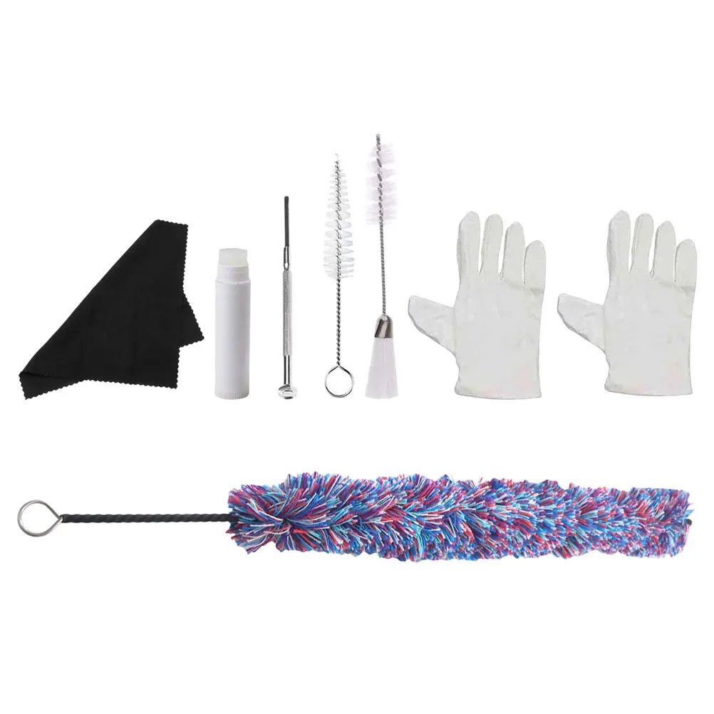 

1 Set Saxophone Cleaning Kit Super Fine Reusable Non-Fading Durable Hydrophilic Quick-Drying Brush Cloth For Delicate Surfaces
