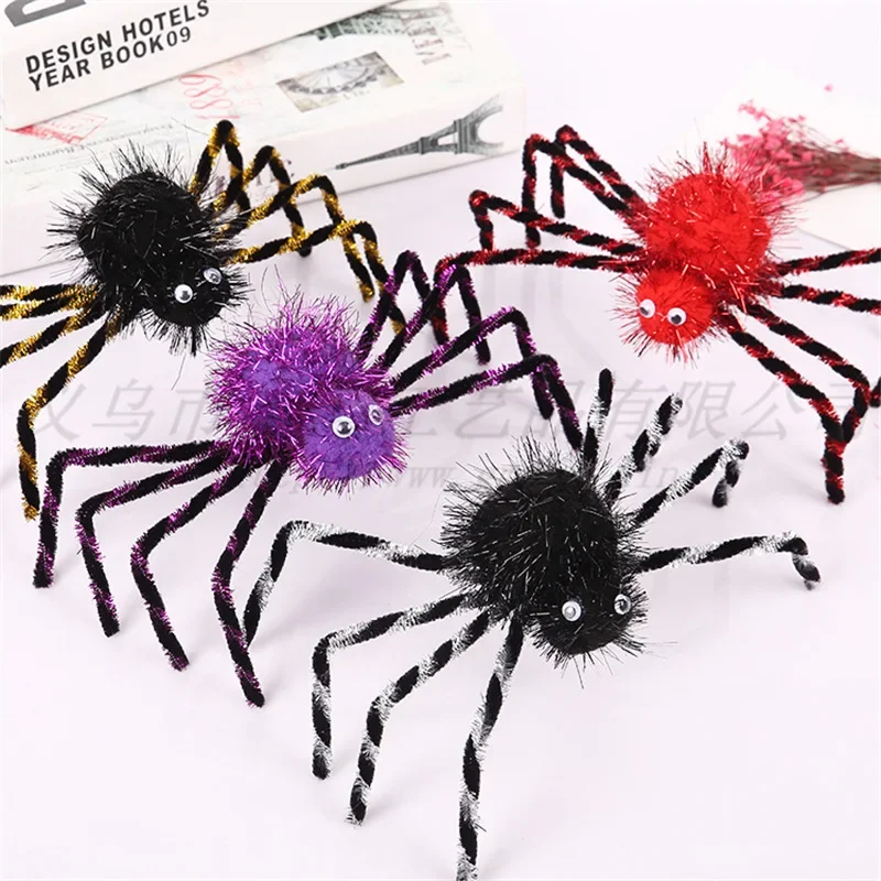 Halloween Plush Spider Decorations Ghost Festival Prank Props Exquisite Scary Props Beautiful Exclusive Design Gift for Friend