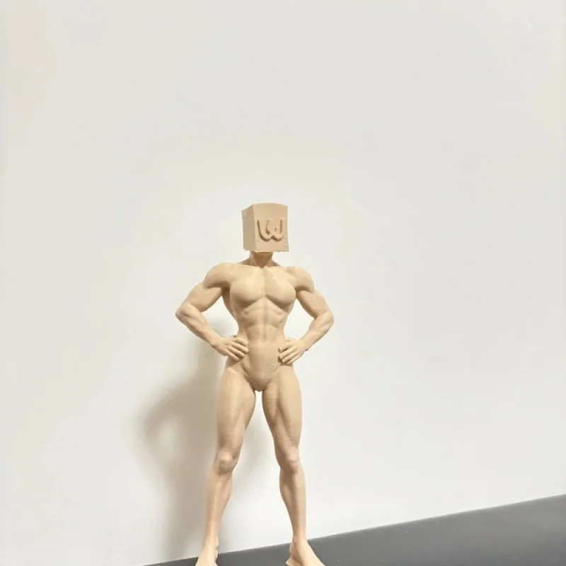 Fitness W Lady Muscle Figure 20cm 3D Printed Desktop Decorative Piece Fitness and Bodybuilding Competition Props