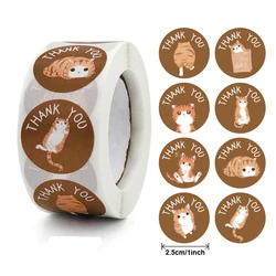 100-500pcs Cute Animal Thank You Stickers For Your Order Small Business Packaging,Birthday,Party Favors Merry Christmas,Wedding