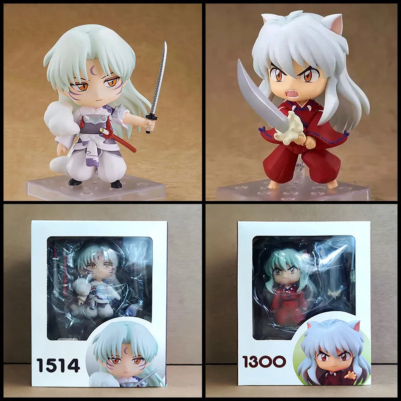 Figuras de Acción Articuladas de Inuyasha y Sesshomaru de 10 cm, Lindas Figuras de Colección, Adorno de Escritorio, Decoración, Juguetes Coleccionables, Regalo