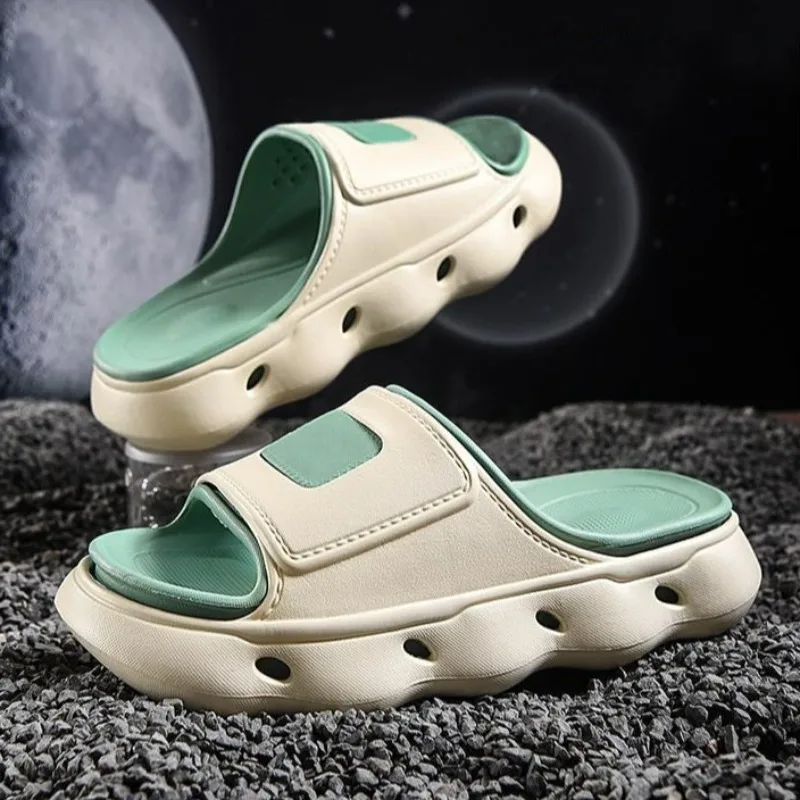 

Couple Slippers 2025Summer New Beach Slippers Fashion Thick Soft Sole EVA Slipper Comfortable Home Slippers for Men Women Slides