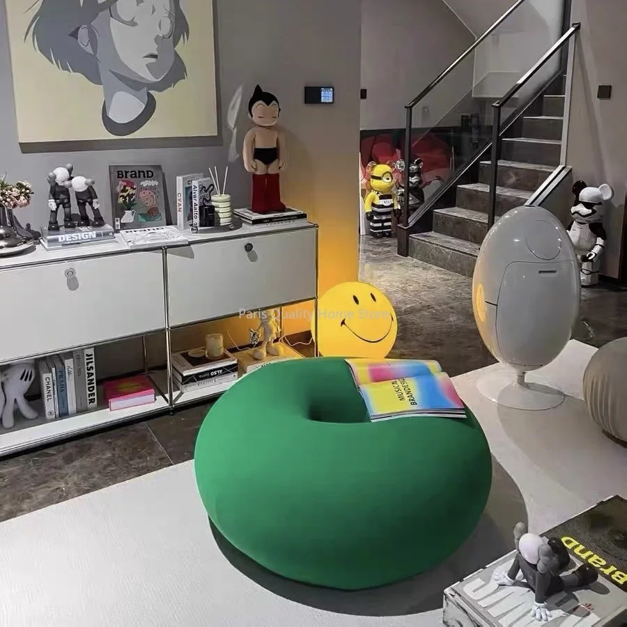 Sofa Donut Round Lazy Single Seat Home Living Room Simple Sofa Advanc Lovely Leisure Chair Elegant Soft Skin-friendly Breathable