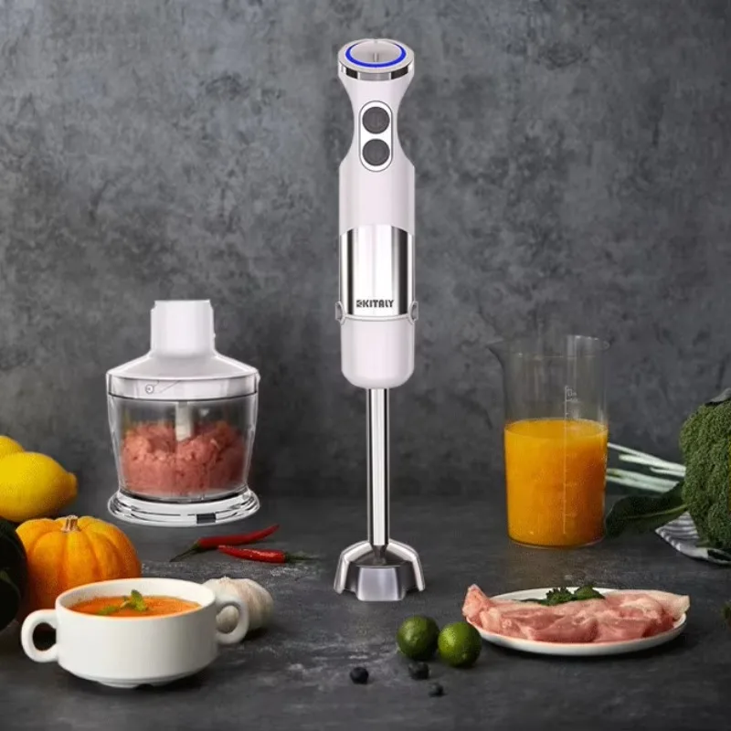 

With Meat Grinder Handheld Blender 6 Speeds Stainless Steel Hand Mixer Electric Blender