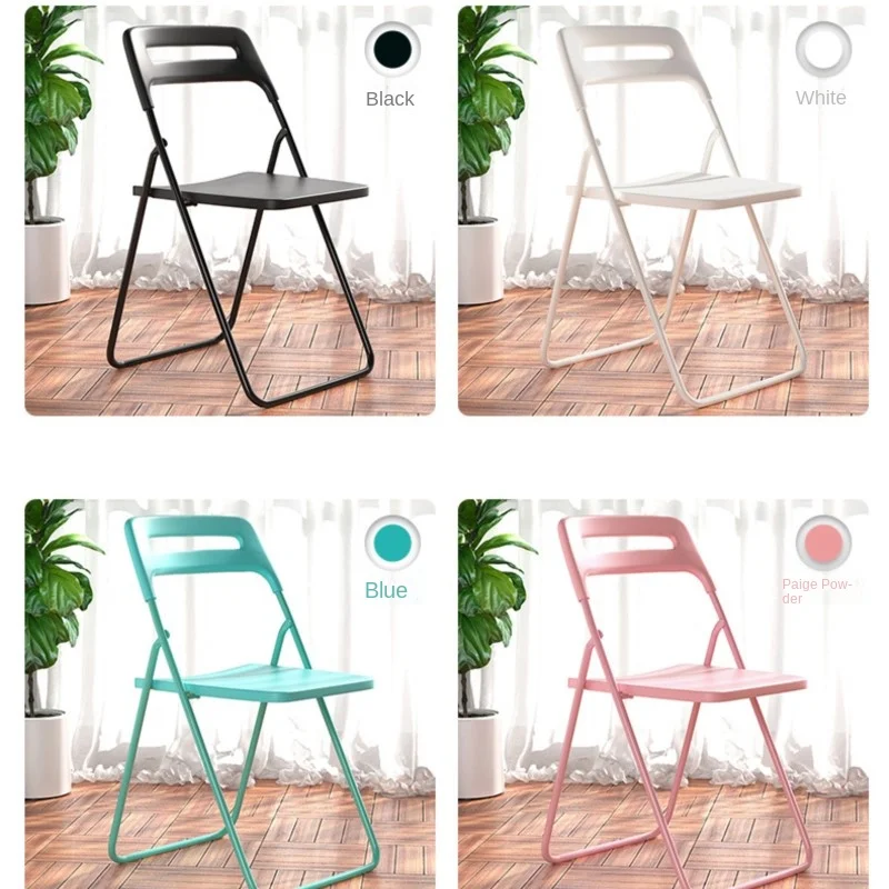 Folding Chairs Minimalist Home Leisure Backrest Chairs Dining Chairs Exhibition Chairs Plastic Training Chairs Dining Chair 2024