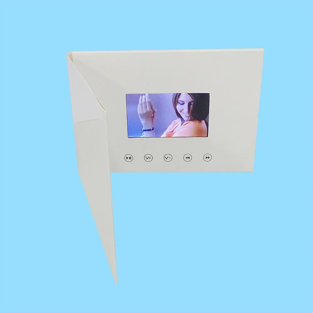 Free Shipping 4.3Inch Mp4 Player Video Brochure Cards for Presentations Digital Advertising Screen Greeting Booklet