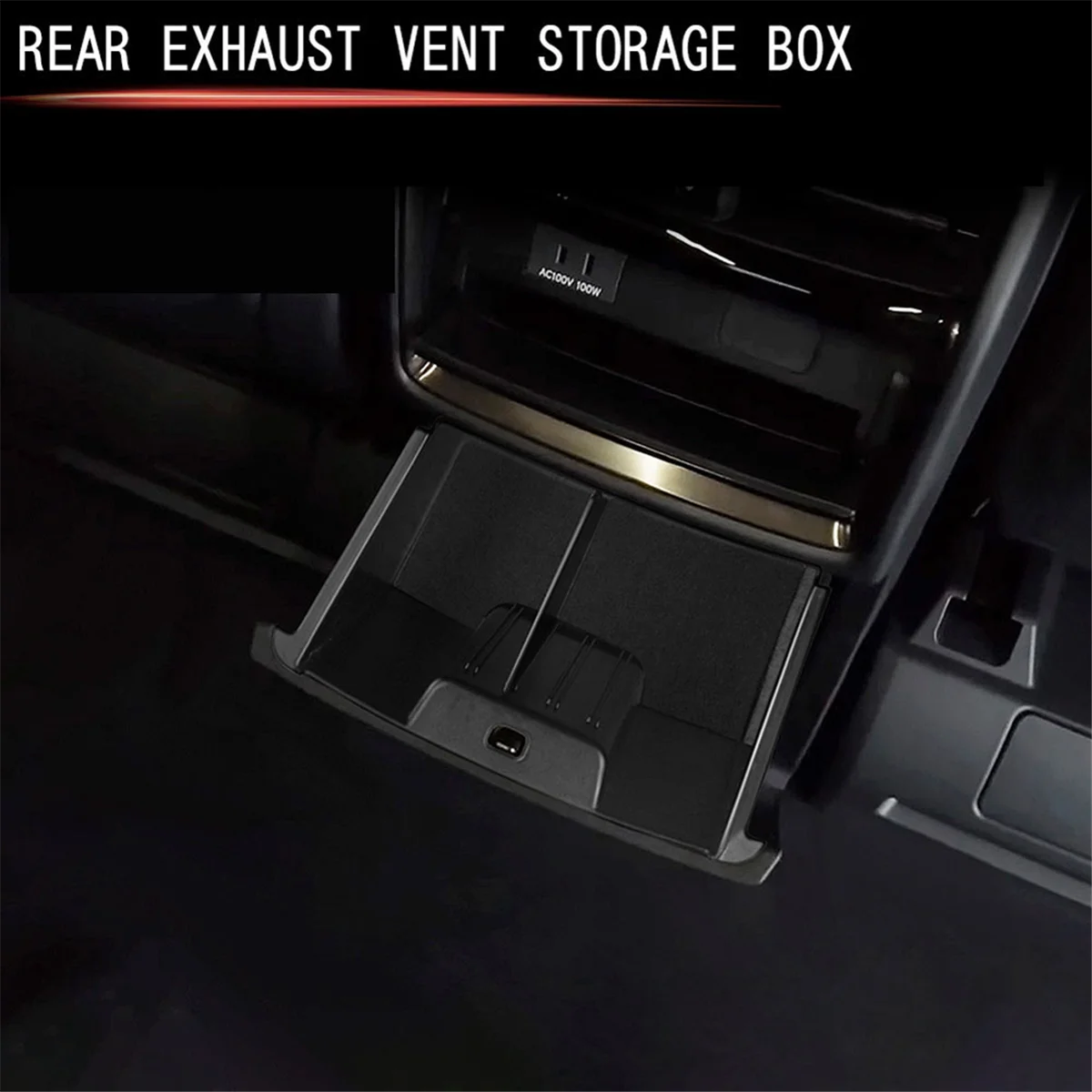 صندوق تخزين مخرج الهواء الخلفي للسيارة بقوة ملحقات داخلية لسيارة Toyota Alphard Vellfire 40 Series 2023+ RHD