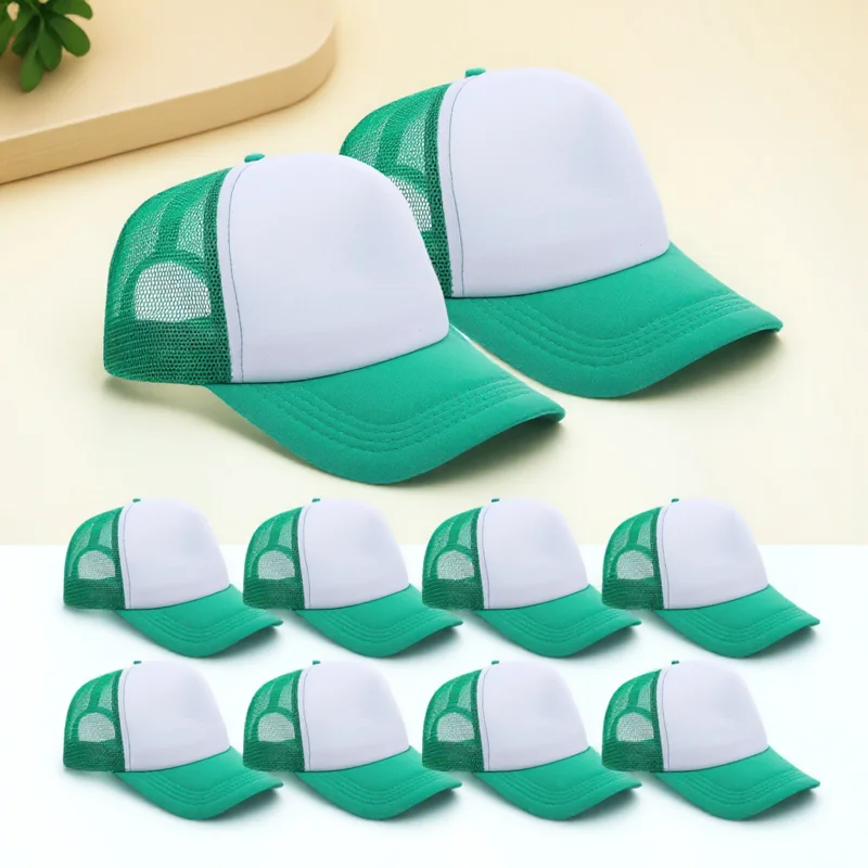 

10 Pcs Blank Mesh Baseball Cap Hats for Heat Transfer Sublimation Caps Golf Universal