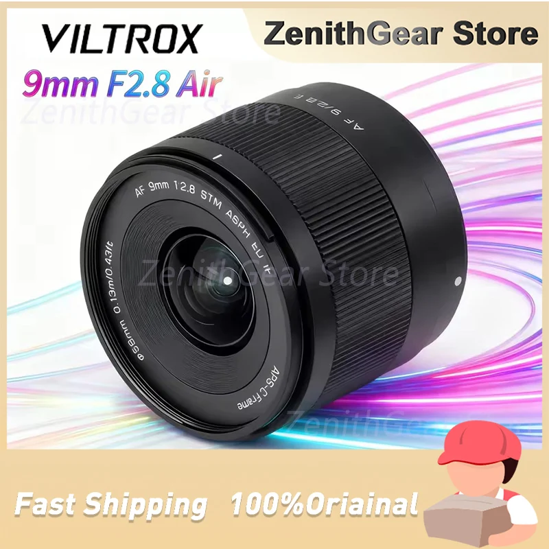 Objectif Viltrox 9mm F2.8 Air autofocus APS-C pour appareils photo hybrides Sony E / NZ / XF