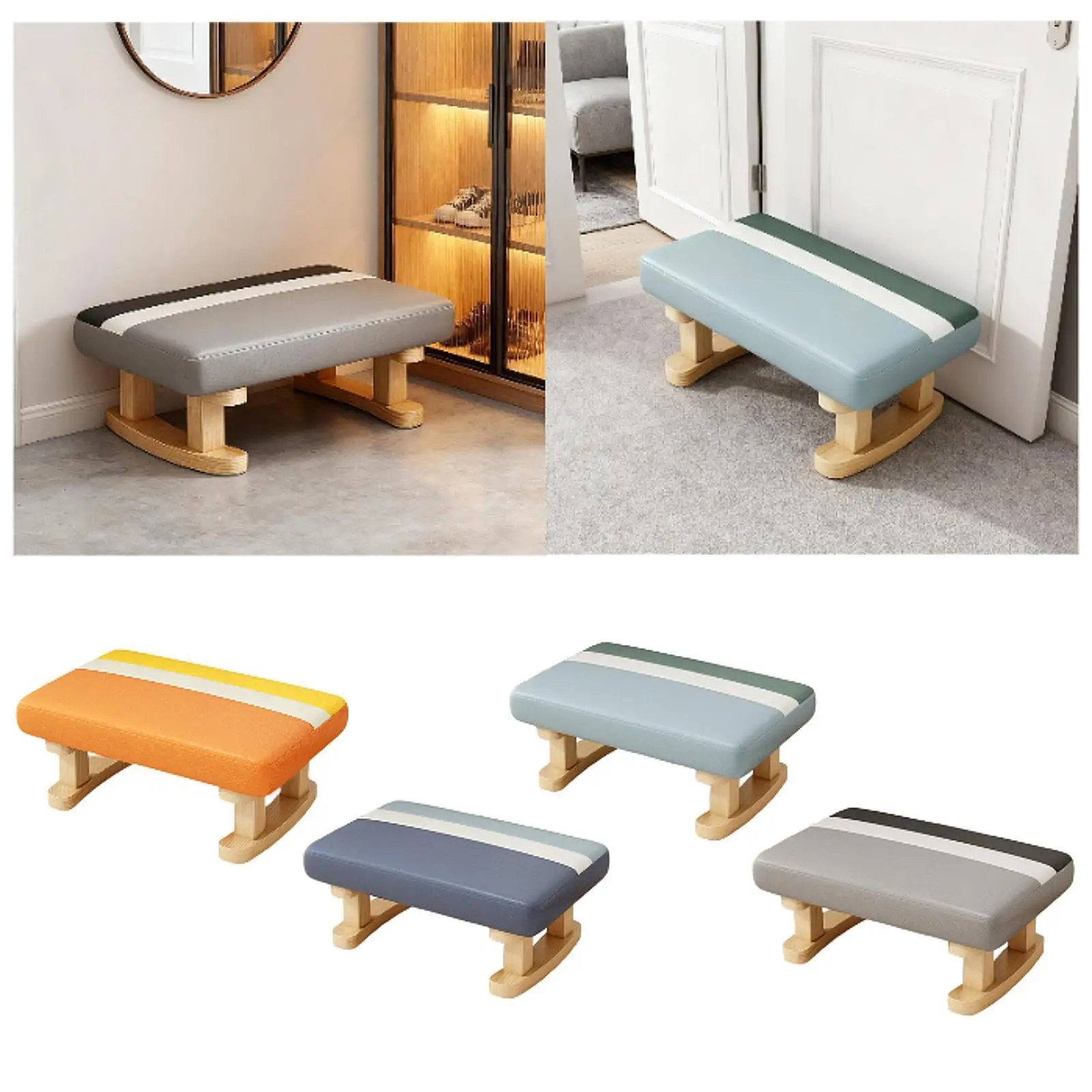Foot Stool Foot Rest Small Footstool Ottoman Stool for Entrance Couch Apartment Office