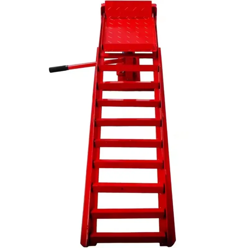 Dual Cylinder Hydraulic Vehicle Lift Solid Steel Ramp For Car Wheel Balancing Alignment Maintenance