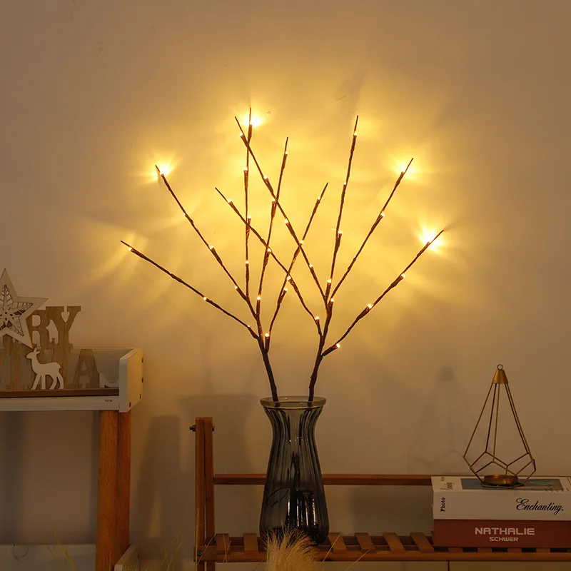 1 PC 20leds Branch Light LED Festive Fairy Lights Battery Operated Twig Garland For Christmas Lights Party Wedding Decoration