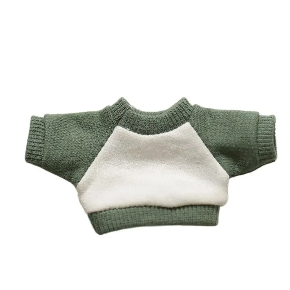 Cotton Doll Clothes Undershirt Stripe Hoodie Plush Doll Clothes 15cm Solid Color High Quality No Attributes Doll Clothes