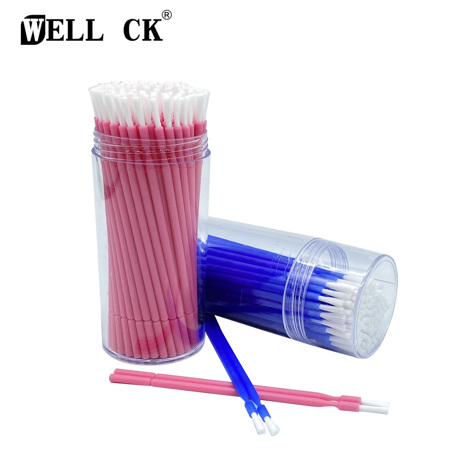 WELL CK 100pcs/Bottle Dental Long Disposable Micro Brush Applicators Brushes Dentistry Odontologia Extension Tools Dental Lab