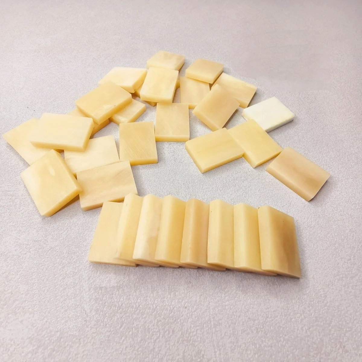 2/5pcs Natural Raw Ox Bone Square Plain Pendant Blank, Uncarved Bone Plaque, DIY Handmade Carving Practice Craft Material