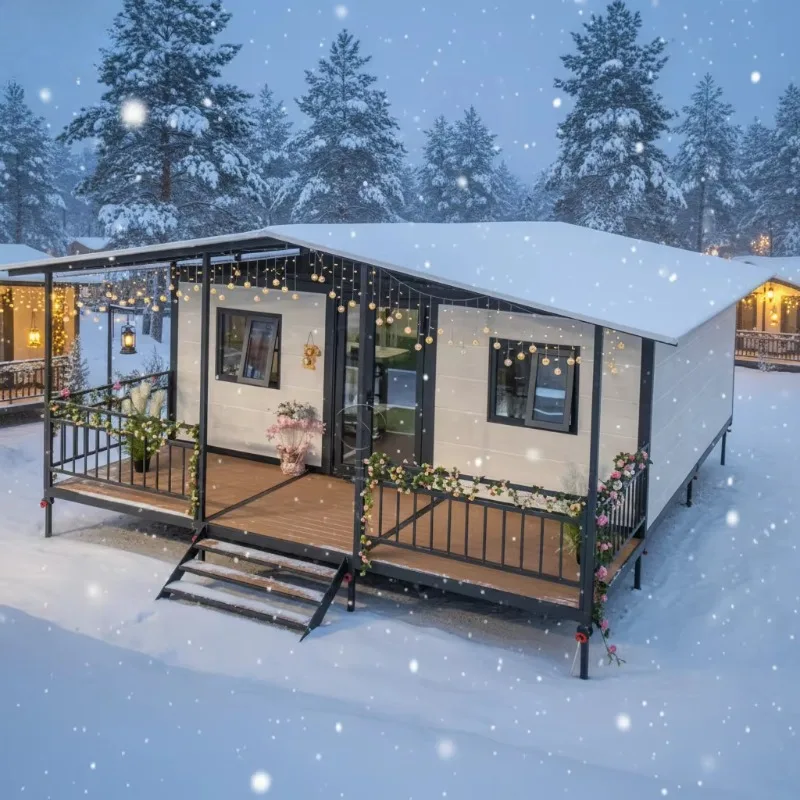 Modular Expandable Container House 20ft 40ft Prefab Tiny Home 2 3 Bedrooms Portable Foldable Steel Structure House Garden Rooms