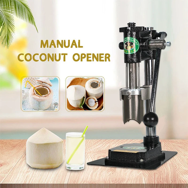 

Manual Stainless Steel Coconut Cracker Commercial Coconut Drill Manual Coconut Opener 6CM Hole Size Durable and long-lasting