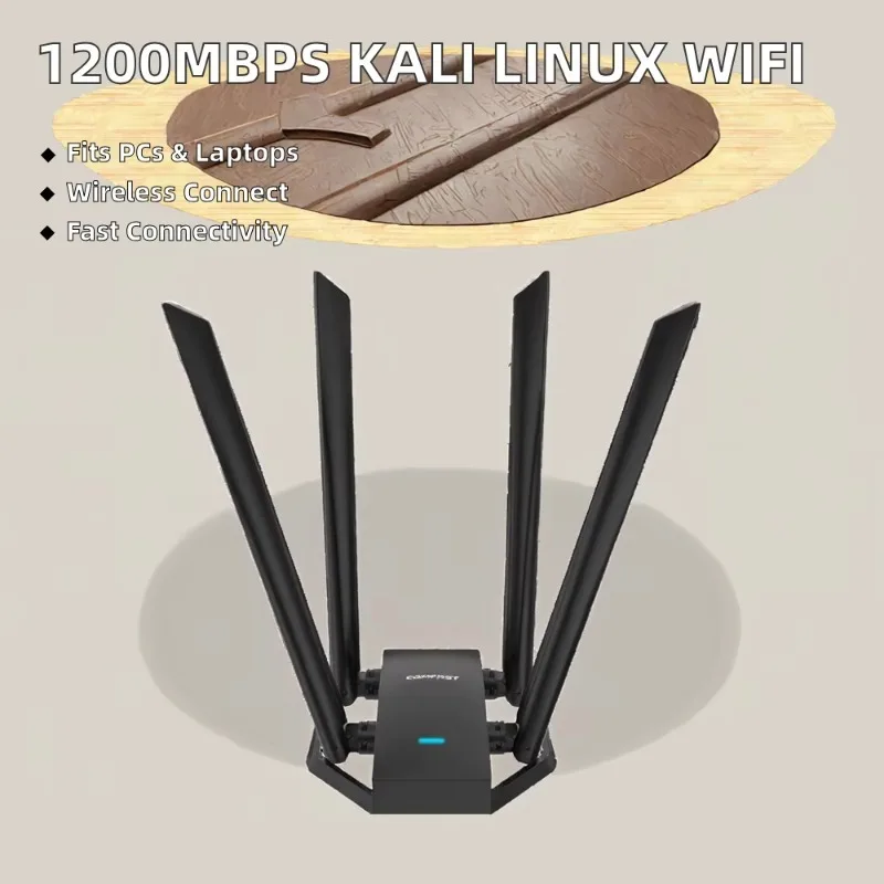 1300Mbps USB Wifi Dongle with Kali Linux Support External Transmission Rate Wireless Antenna Adapter Network Cards Stock Product