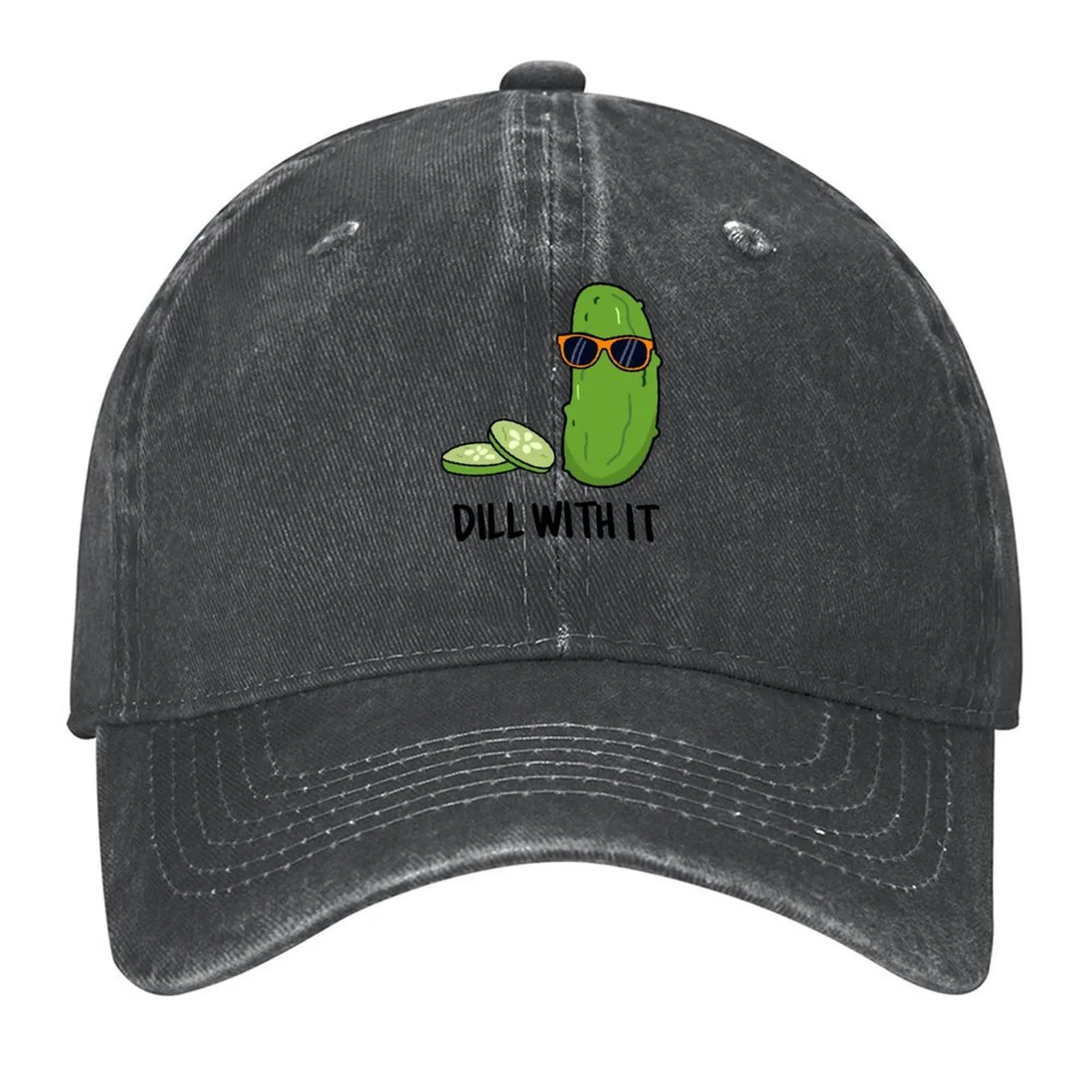 

Dill With It Food Pun Baseball Cap Male hat Luxury Man Hat Golf Cap Sunscreen Female Men's