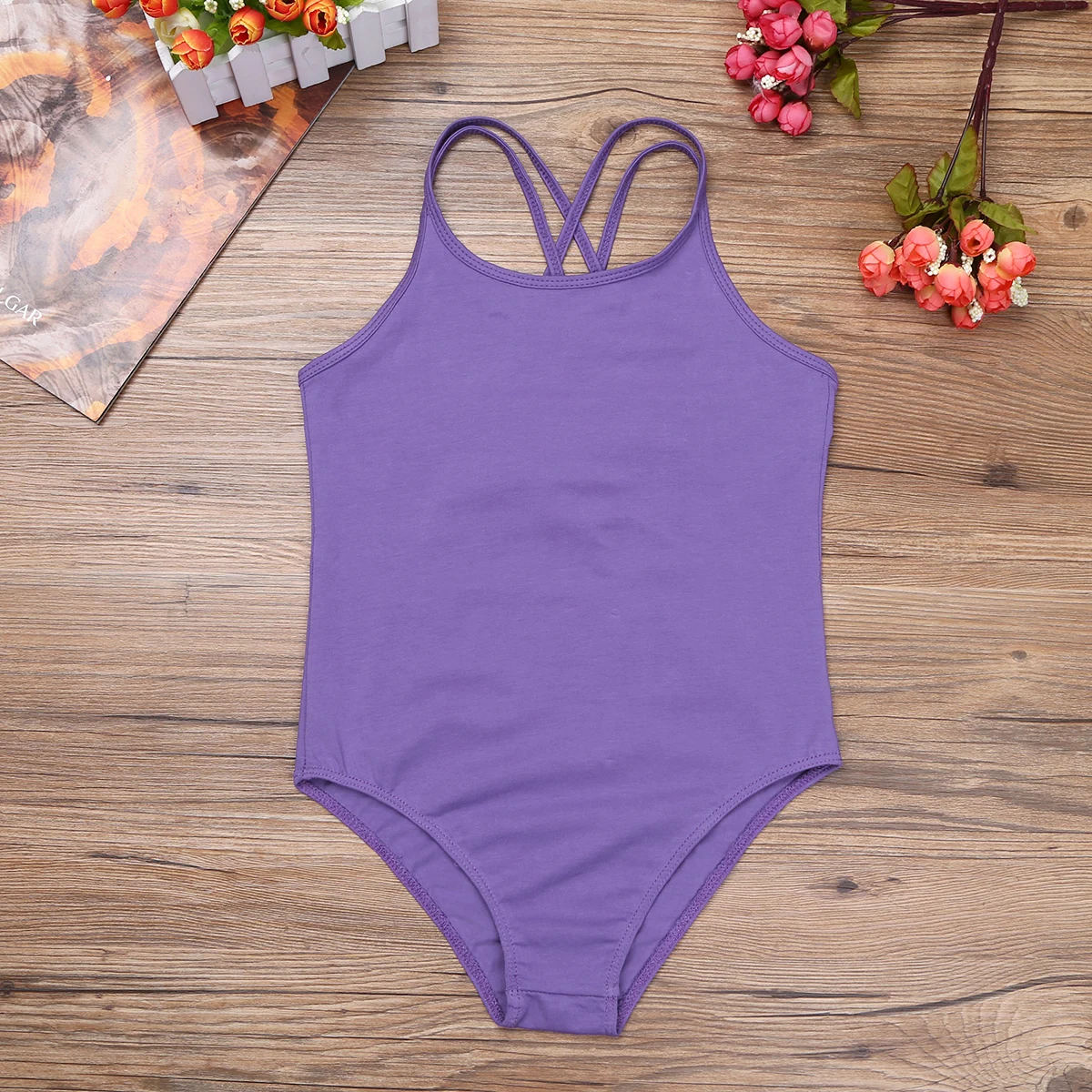 Bé Gái Spaghetti Dây Váy Múa Tập Thể Leotard Criss Chéo Lưng Bodysuit Ballerina Vũ Công Ba Lê Đầm Hiệu Suất Quần Áo