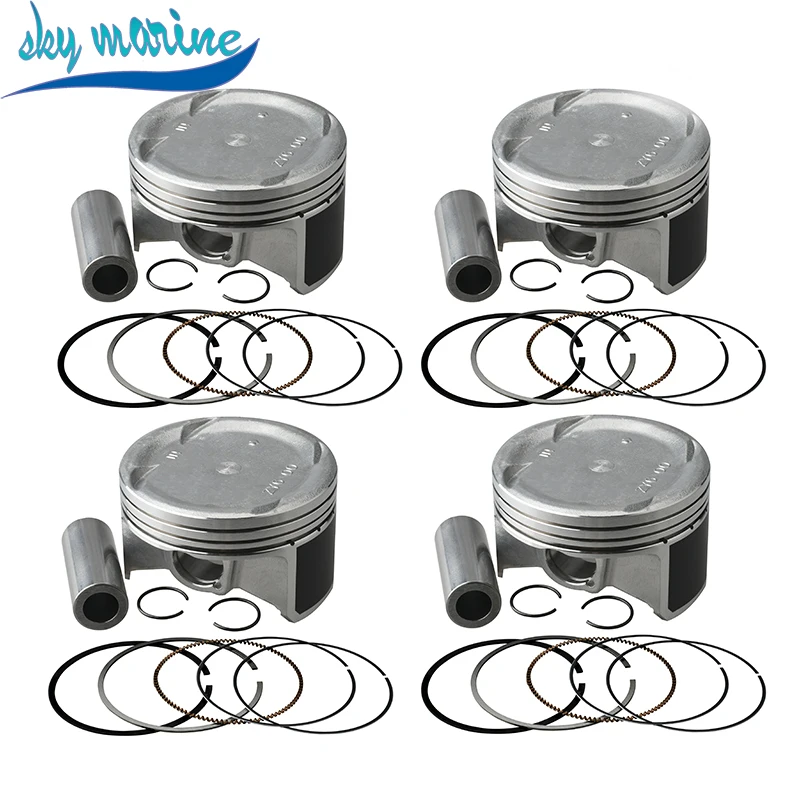 13101-ZY6-000 (+0.5mm) 4 kit Piston SET for honda marine outboard BF115-BF150 ZY6 +0.50 pistion 13101-ZY6-000-00 13101ZY6000