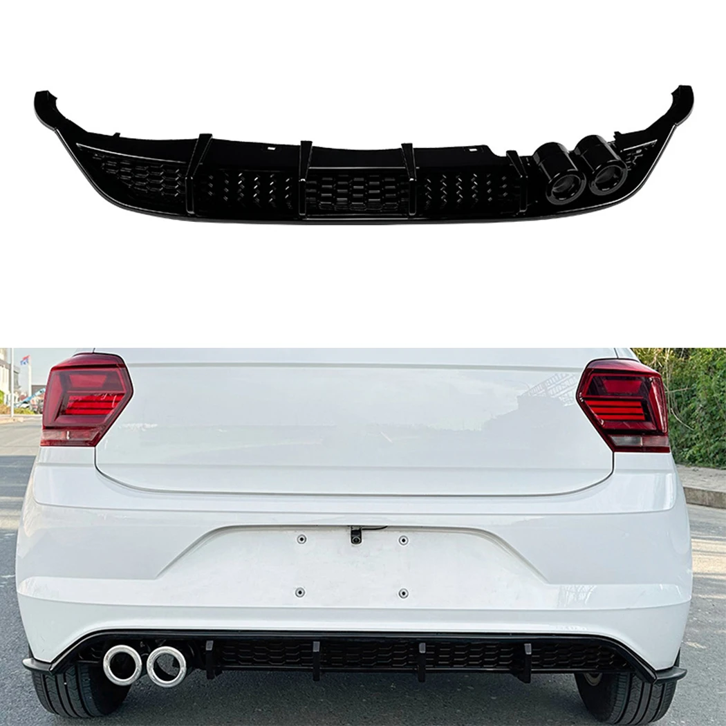 Rear Bumper Diffuser Lip Rear Side Splitters Spoiler Lip For Volkswagen Polo MK6 2019-2024 Rear Bumper Protector Car Accessories