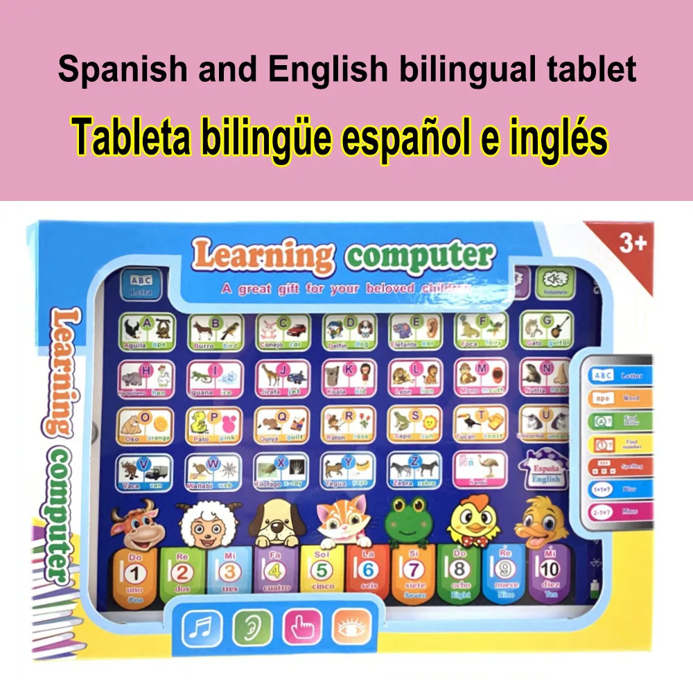 Learning Machine Tablet Interactive Play Pad Kids Language Learning Toy Laptop Pad Learning Educational Toys for Children Gift