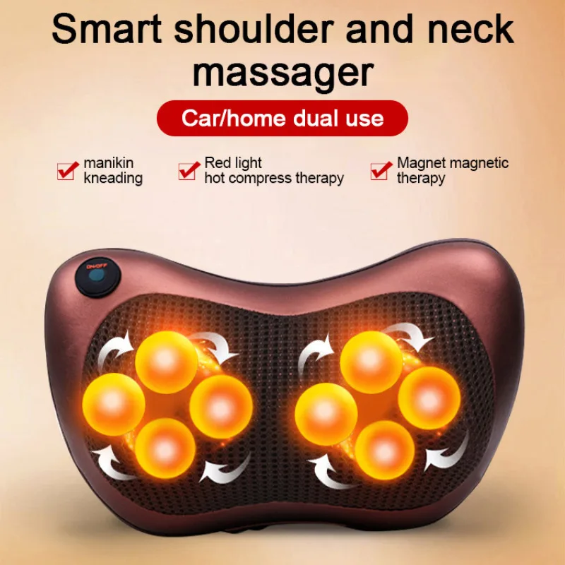 electric massage pillowMassage Pillow Shiatsu 3 speed Head Relax  Shoul Back Neck waist body multifunctional Massage pillow