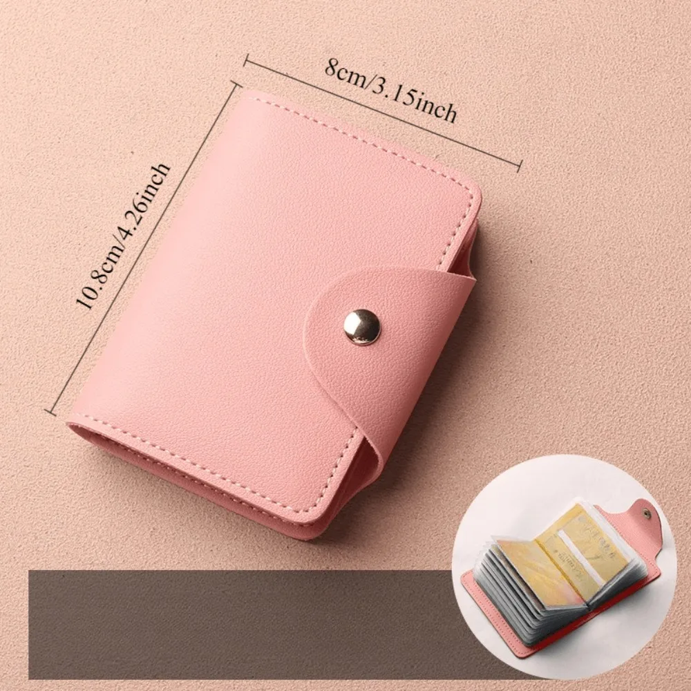 Mini Large Capacity Multi Clear Slots Card Holder ID Card Credit Card Storage Bag Casual Document Package for Travel Daily Use