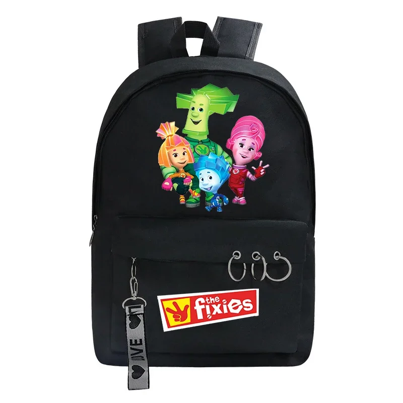 2026 Cartoon The Fixies Backpack New Fashion Women Bookbag Boys Girls Schoolbag Primary Students Nylon Bagpack Travel Mochlia