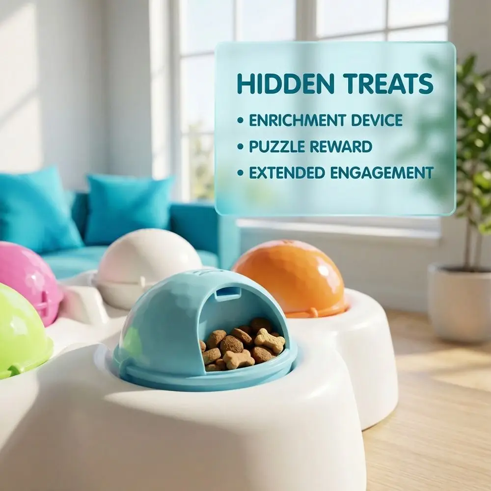 

Вращающийся дозатор лакомств для животных с устойчивой основой, интерактивная умная миска для медленного кормления, пластиковая миска для собак в конфетных цветах, для тренировки интеллекта собак