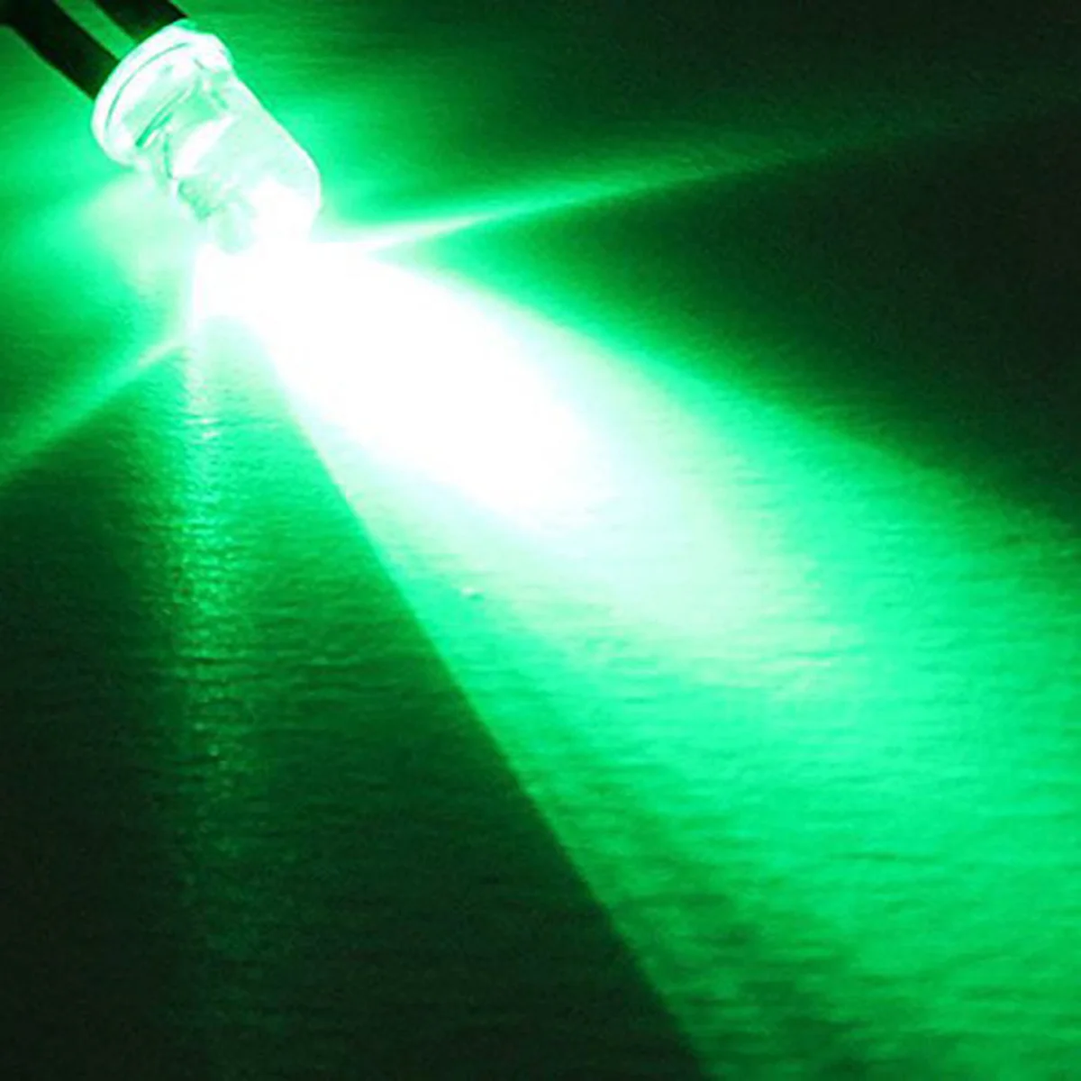 

50Pcs LED Lights Green 5mm Flexible Cable High Conductivity Easy Welding for Rc Cars Room Decorations