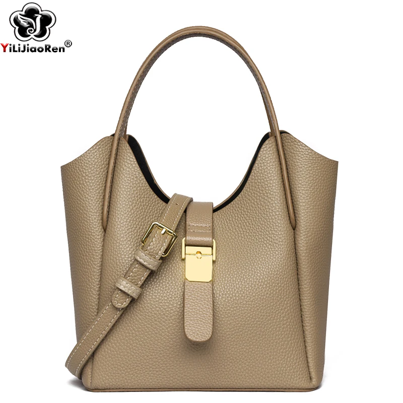 

New Elegant Shoulder Bags for Ladies 100% Genuine Leather Crossbody Bags Designer Women High Quality Cowhide Handbags Purse