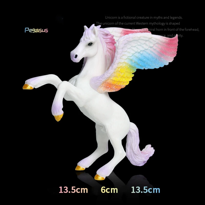 Simulation European Myths And Legends Of The Gods And Horses Pegasus Pegasus Unicorn Beast Static Animal Model Toys Ornaments