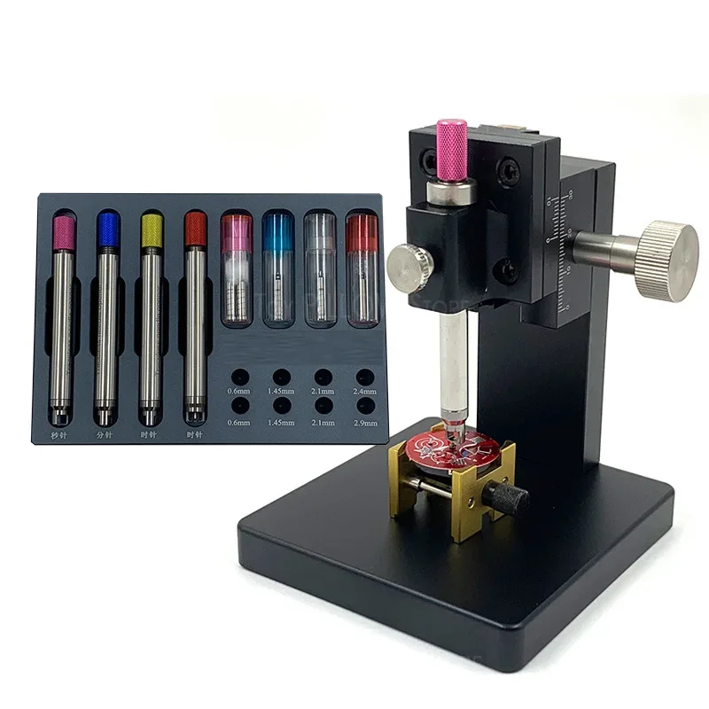 Watch repair tool, locate  needle starter, take  second hand and separate  hands, and remove the watch needle