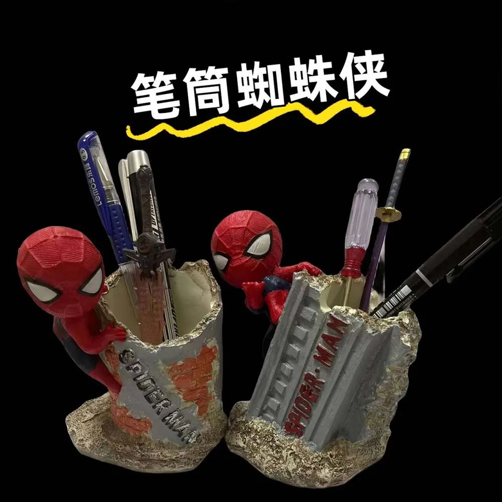 

The Avengers Spider-man Spiderman Pen Holder Birthday Present For Children Desktop Ornament