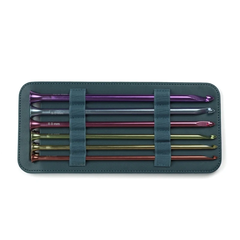 Aluminum Crochet Needle in Assorted Color for Yarn Crafts, 12 Piece Set with Long 24CM/9.45Inch Extended Shafts for Y5GB