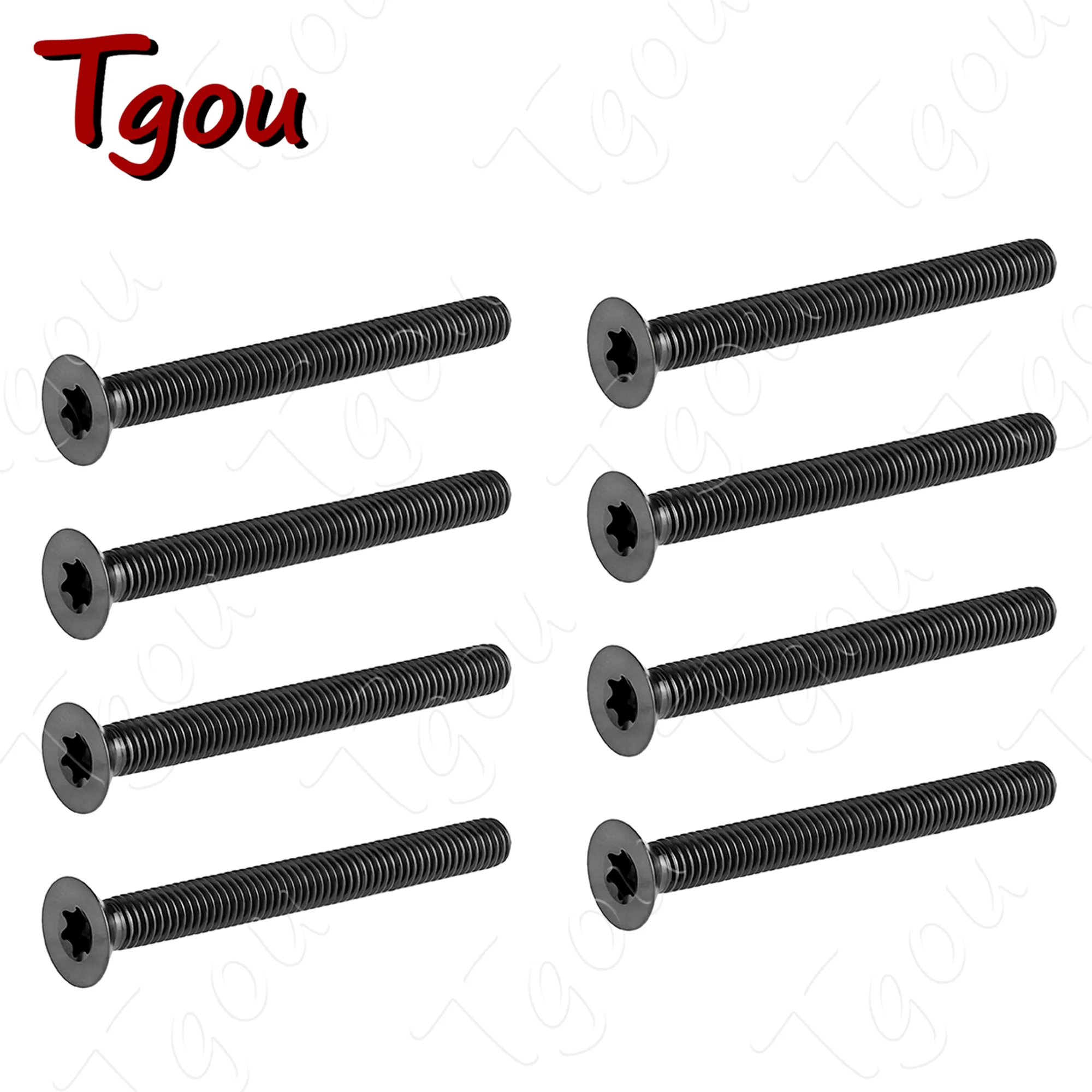 Болты из титанового сплава Tgou M6 M8x10/12/15/20/25/30/35/40/45/50/55/60/65/70 мм с потайной головкой и маркировкой для мотоциклов, 8 шт.
