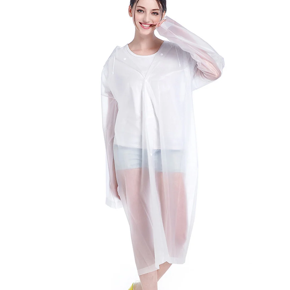 

2pcs Adult Raincoat Reusable Waterproof Rain Ponchos For Adults Portable Lightweight Rainwear Hood Elastic Cuff Outdoor Hiking