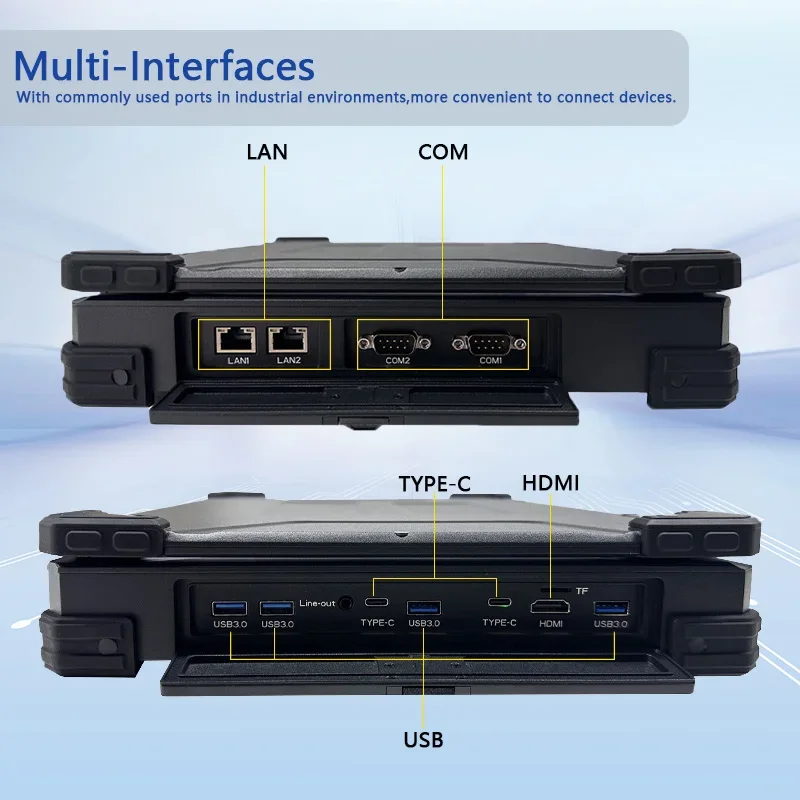 15.6 Inch Upward Portable Industrial Computer Support Intel I5 12500T 6core 2.0~4.4Ghz / I7 12700T 12core 4.7Ghz(optional)