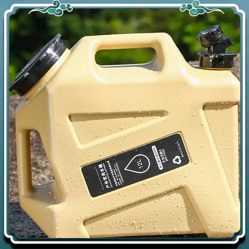 

Reliable 12L Outdoor Water Bucket Large-Capacity Portable Camping Water Bag Container With Tap For Car Travel