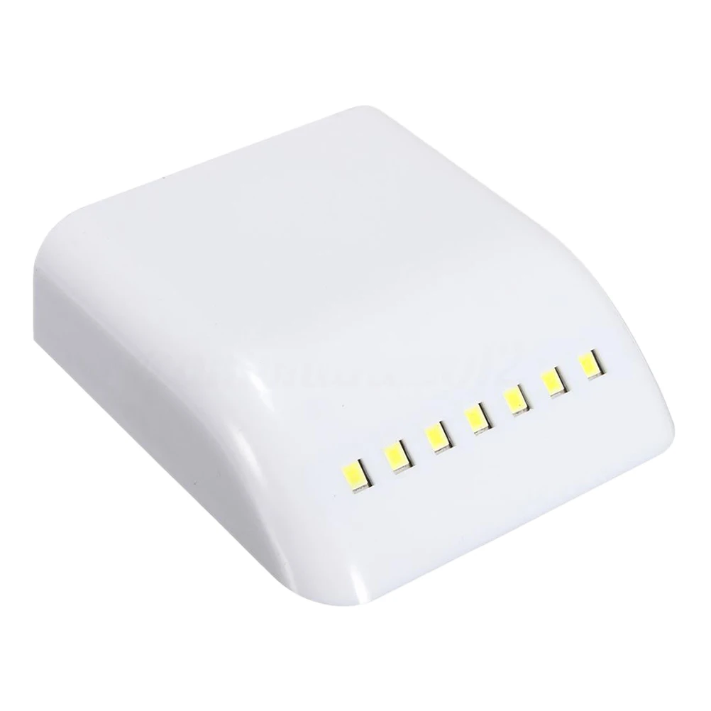 

7 LED Cabinet Light Stick-on Motion Sensor Closet Lamps for Cupboard Wardrobe(White, Not Included)