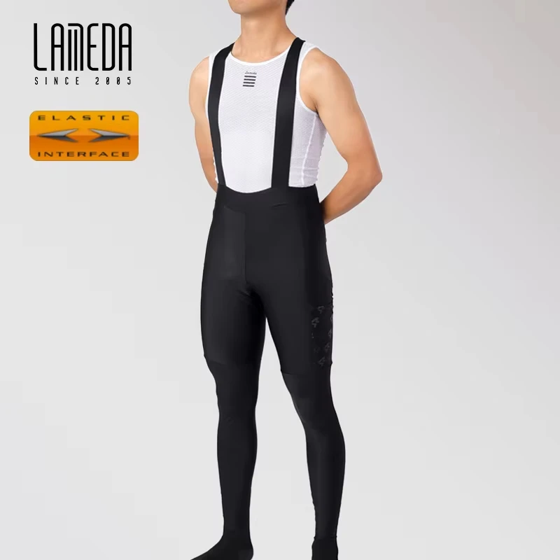 LAMEDA Elastic Interface Cushion Cycling Bib Pants Thin UPF50+ With Trouser Pockets Men Spring Summer MTB Road Bike Cycling Over